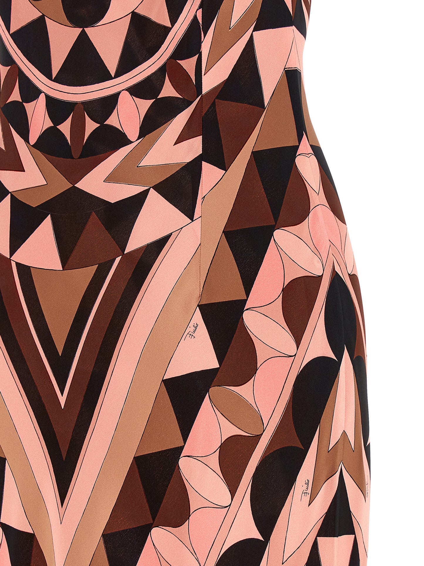 Multicolor Silk Long Dress