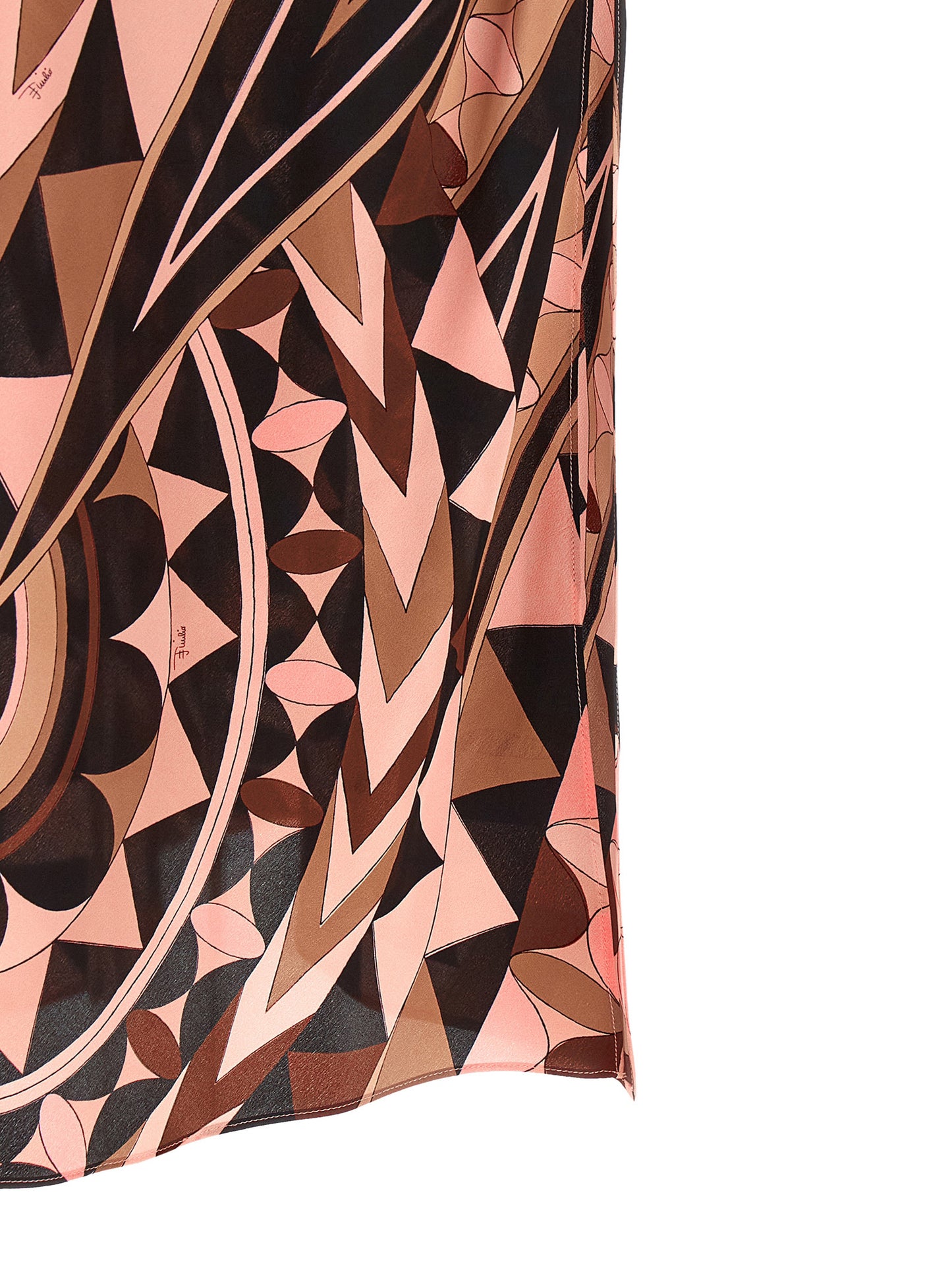 Multicolor Silk Long Dress