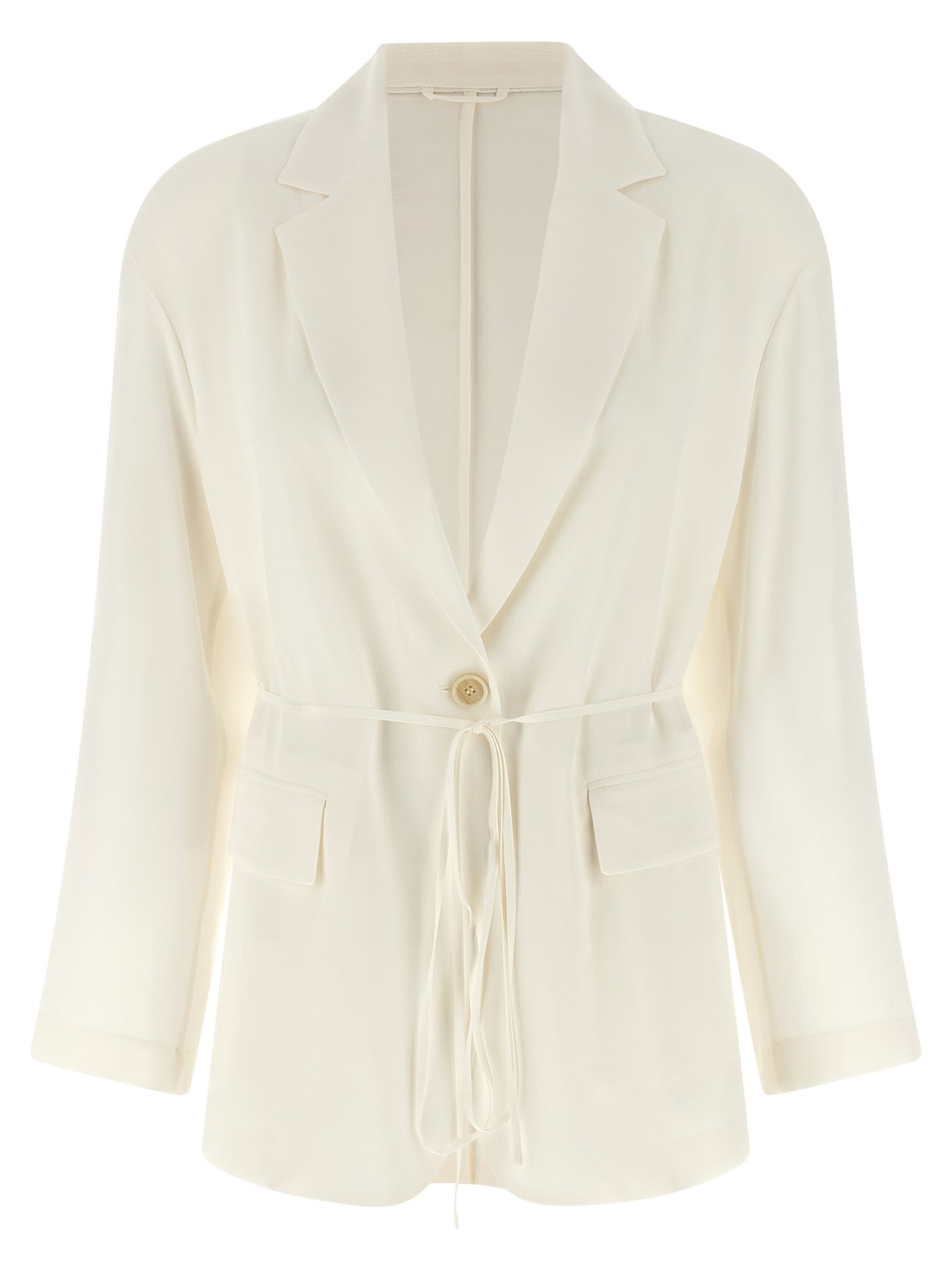 Beige Silk Blazer