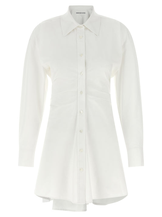White Cotton Short Dress