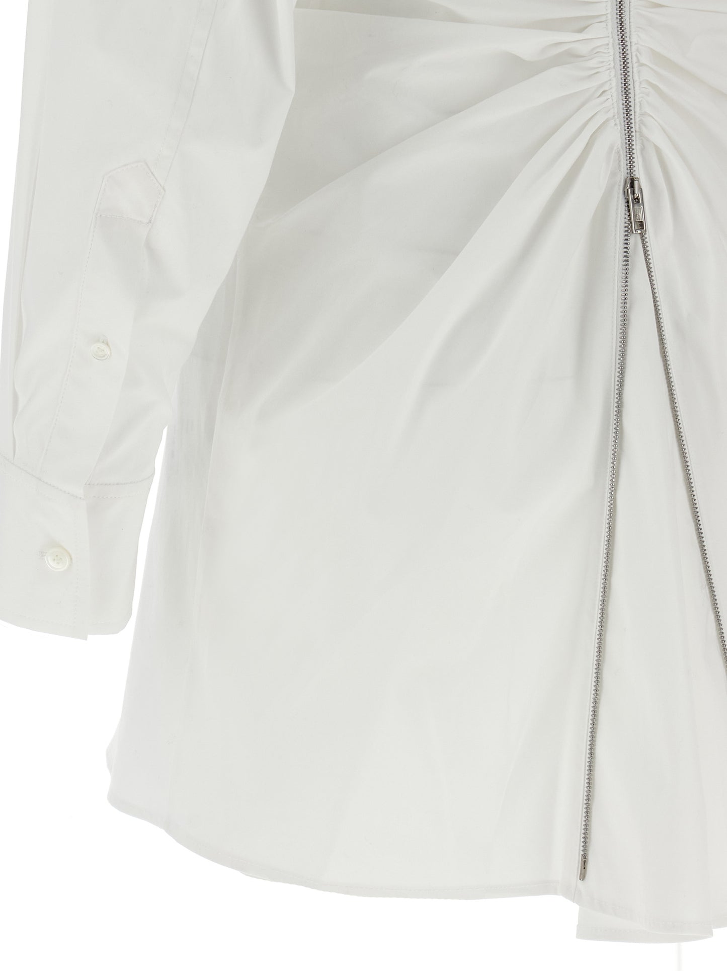 White Cotton Short Dress