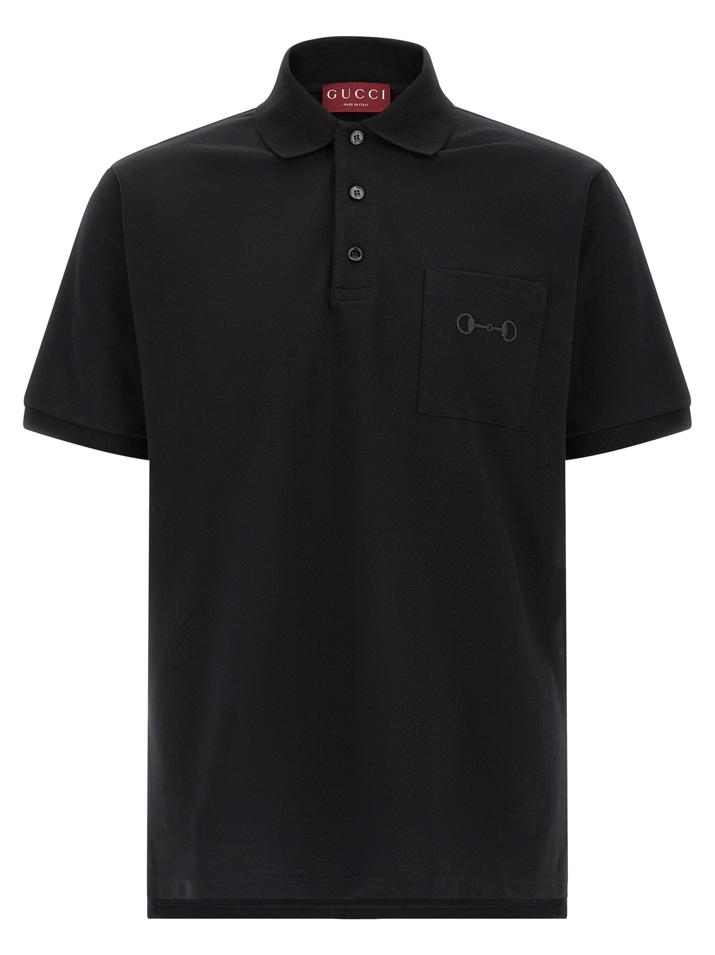 Black Cotton Polo Shirt