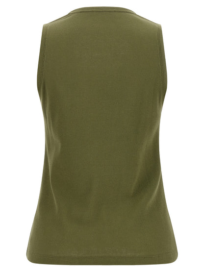 Bicolor Cotton Sleeveles T-Shirt