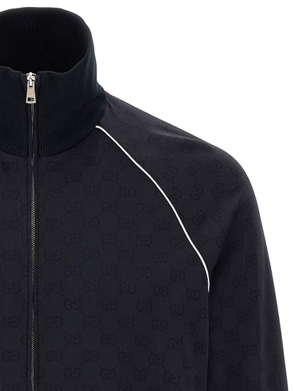 Blue Polyamide Sweatshirt