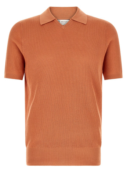 Orange Cotton Polo Shirt