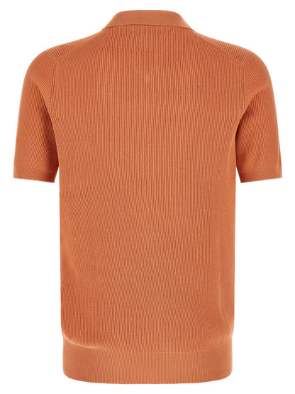 Orange Cotton Polo Shirt