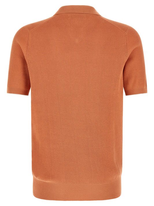Orange Cotton Polo Shirt