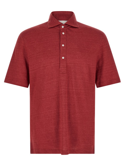 Multicolor Linen Polo Shirt