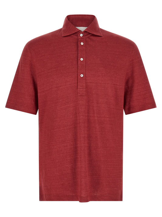 Multicolor Linen Polo Shirt