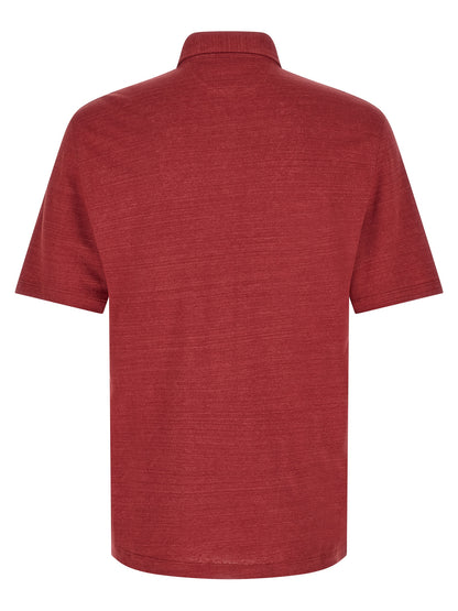 Multicolor Linen Polo Shirt