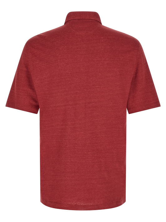 Multicolor Linen Polo Shirt