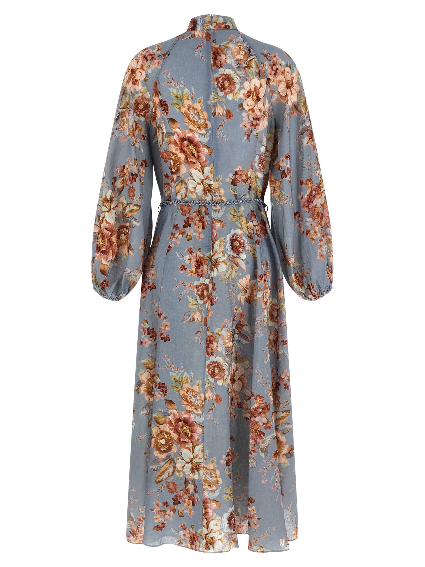 Blue Linen Long Dress