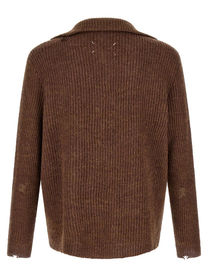 Brown Linen Cardigan