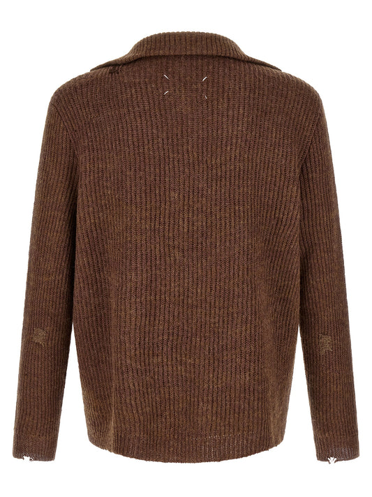 Brown Linen Cardigan