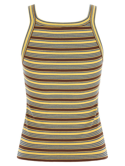 Multicolor Cotton Sleeveles T-Shirt