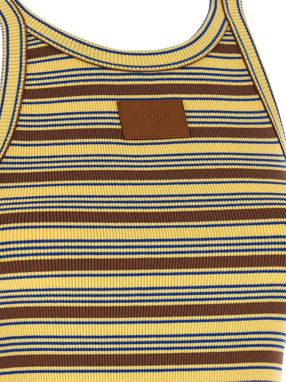 Multicolor Cotton Sleeveles T-Shirt