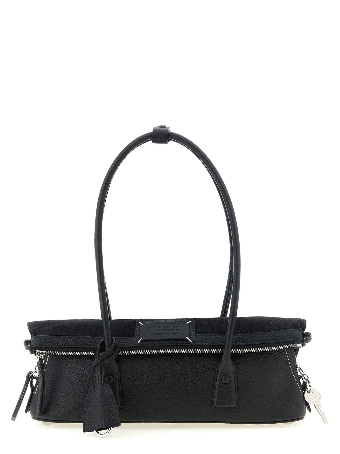 Black Calfskin Shoulder Bag