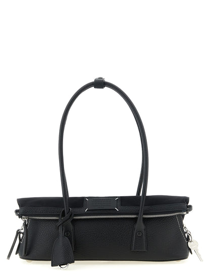 Black Calfskin Shoulder Bag