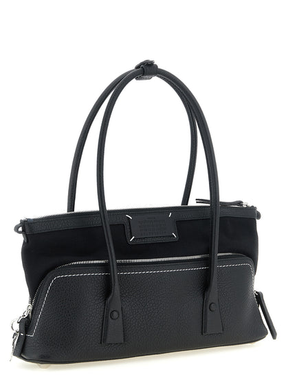Black Calfskin Shoulder Bag