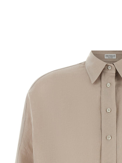 Beige Linen Blouse