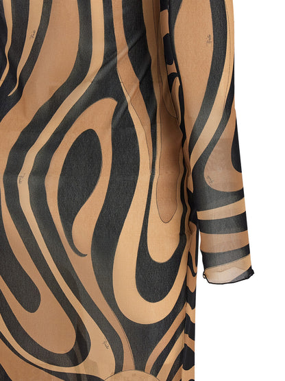 Multicolor Polyamide Long Dress