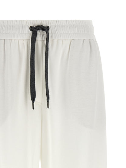White Cotton Joggers (Workout Pants)