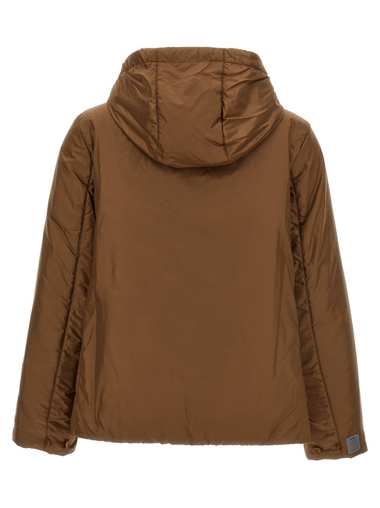 Brown Polyester Shell Jacket