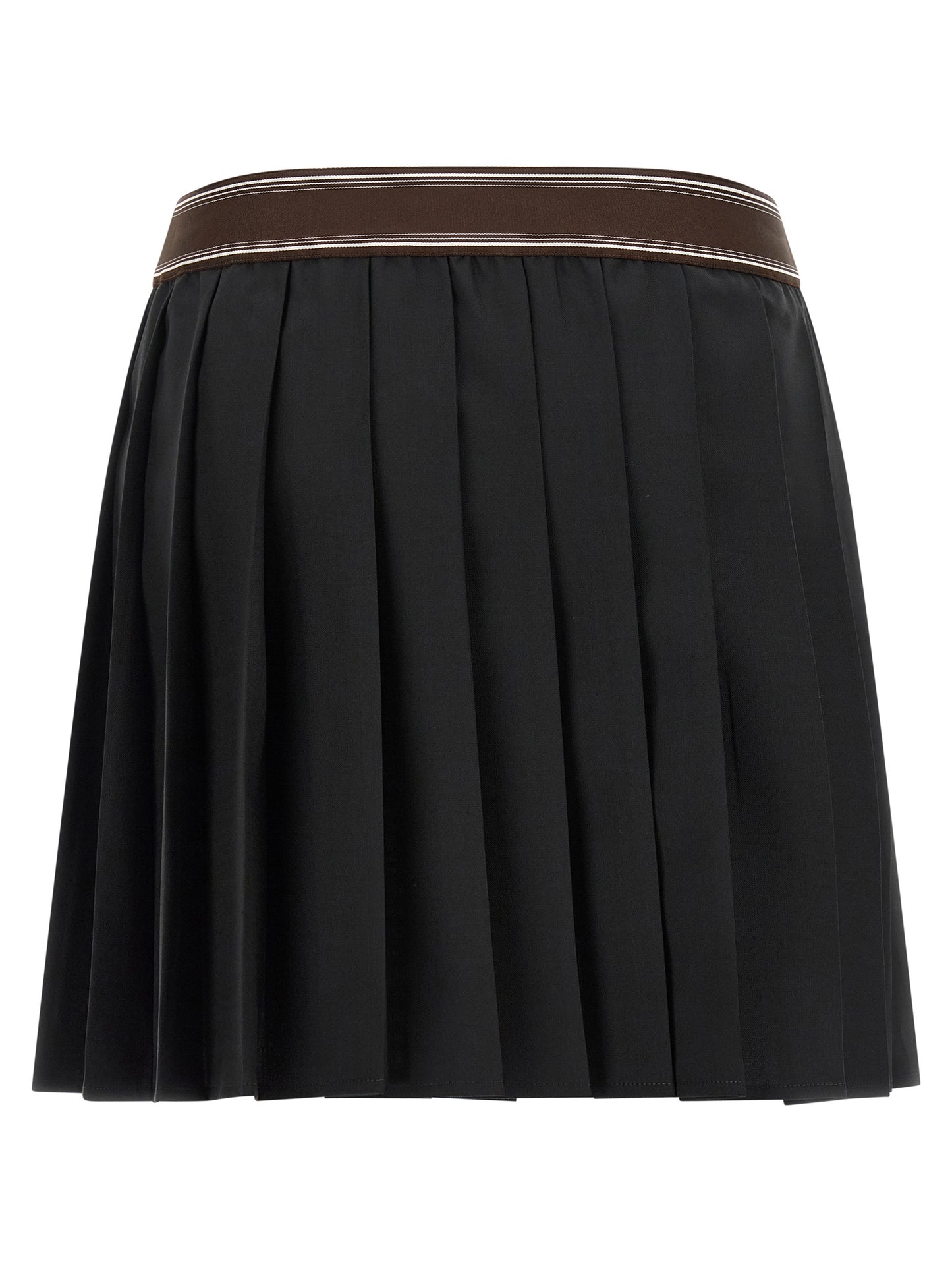 Black Wool Long Skirt