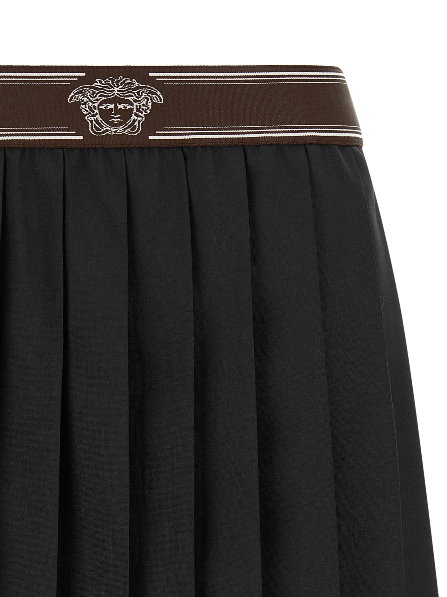 Black Wool Long Skirt