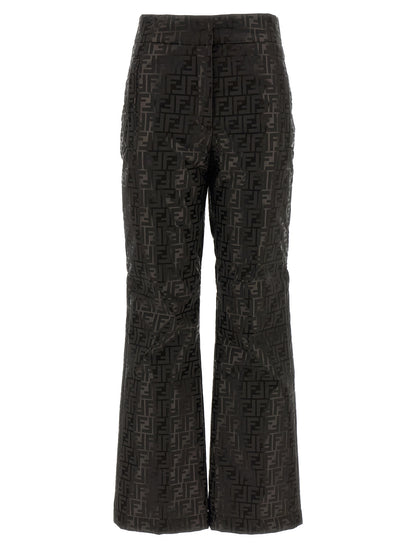 Brown Cotton Athletic Pants