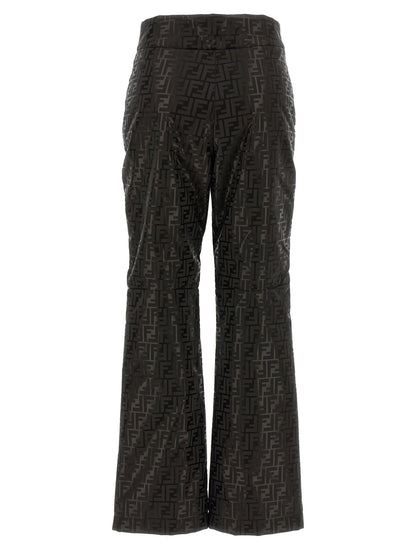 Brown Cotton Athletic Pants
