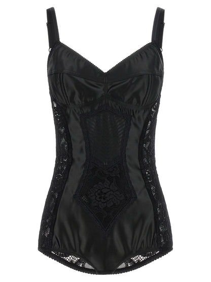 Black Polyamide Bodysuit