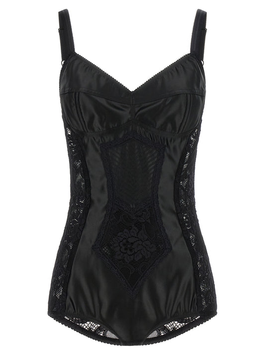 Black Polyamide Bodysuit