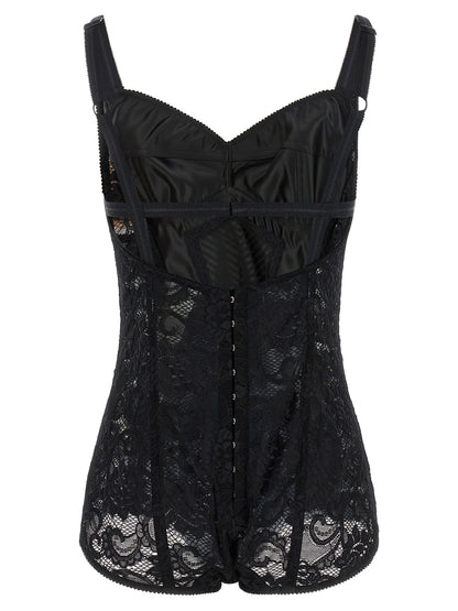 Black Polyamide Bodysuit