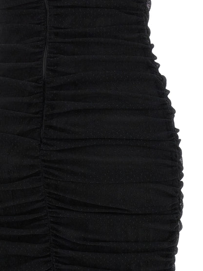 Black Polyamide Midi Dress