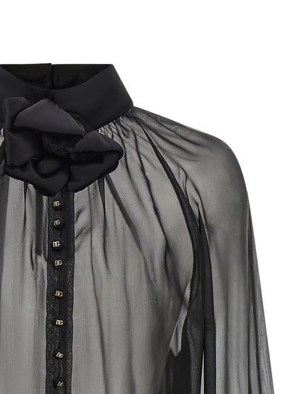 Black Silk Blouse