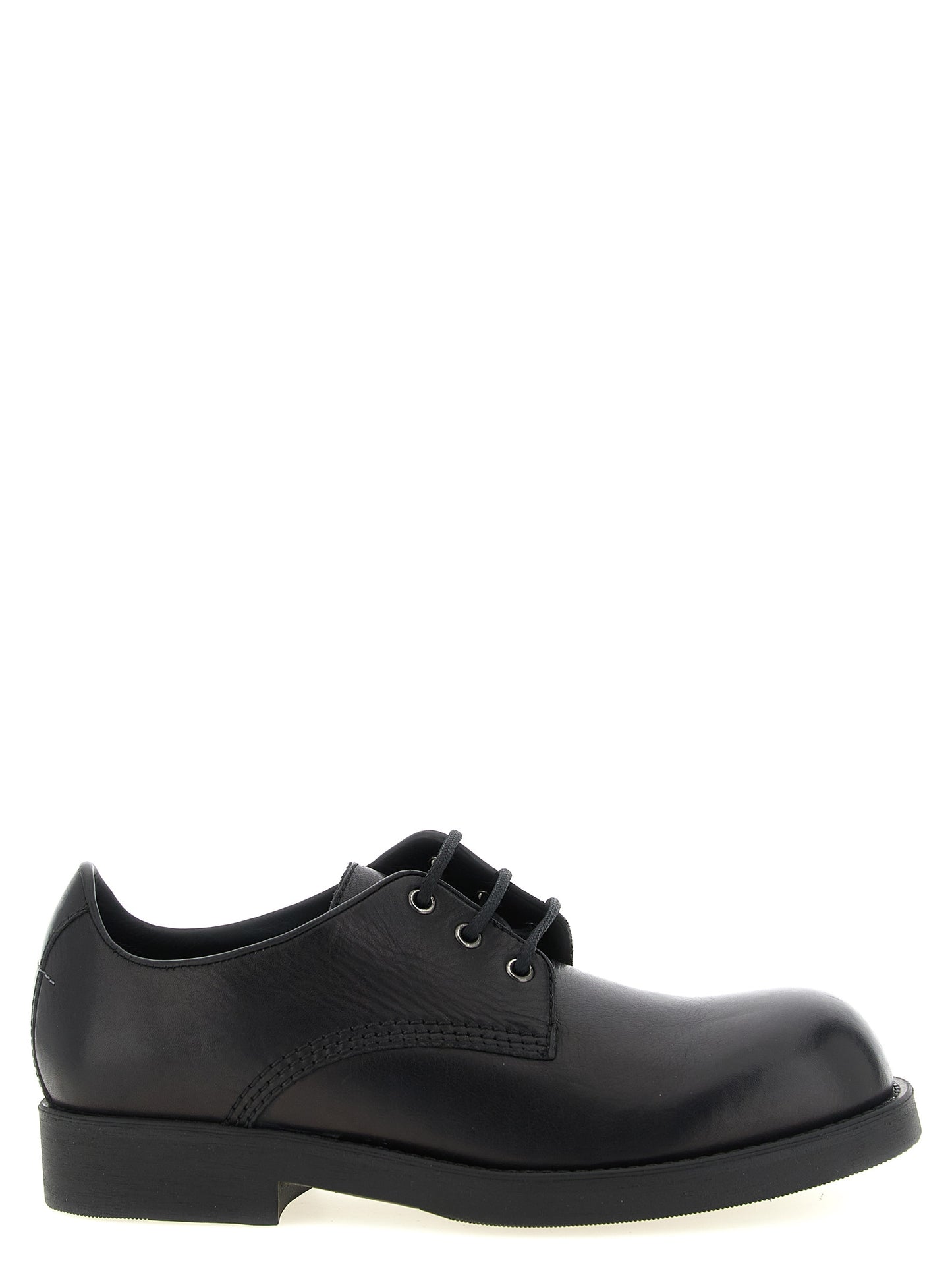 Black Cowhide Oxfords And Derbies