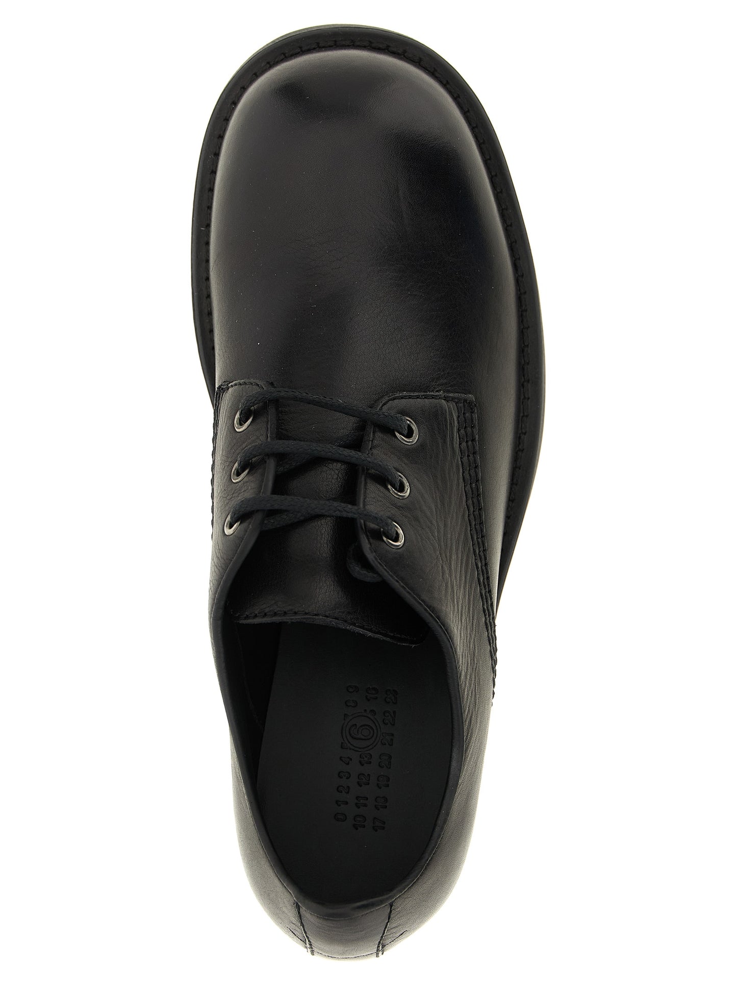 Black Cowhide Oxfords And Derbies