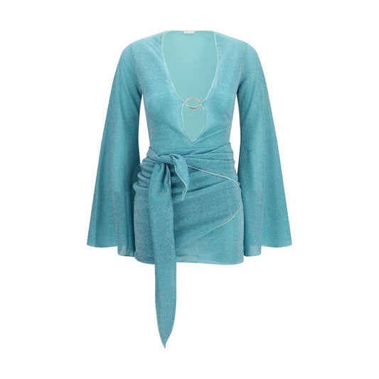 Blue Polyamide Cocktail Dress