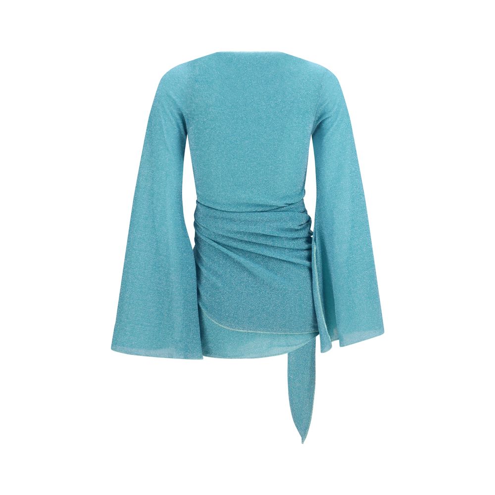 Blue Polyamide Cocktail Dress