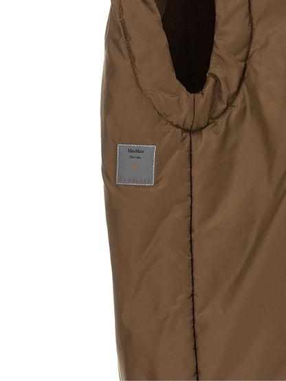 Brown Polyester Sleeveless Jacket