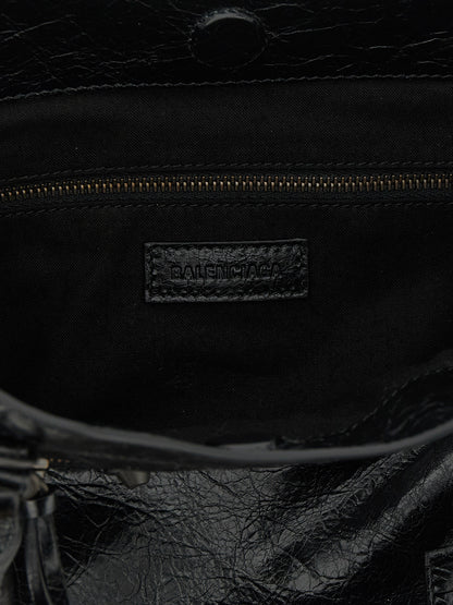 Black Lamb Leather Tote Bag