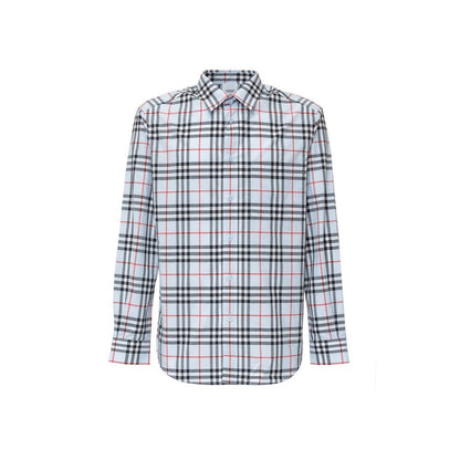 Blue Cotton Dress Shirt
