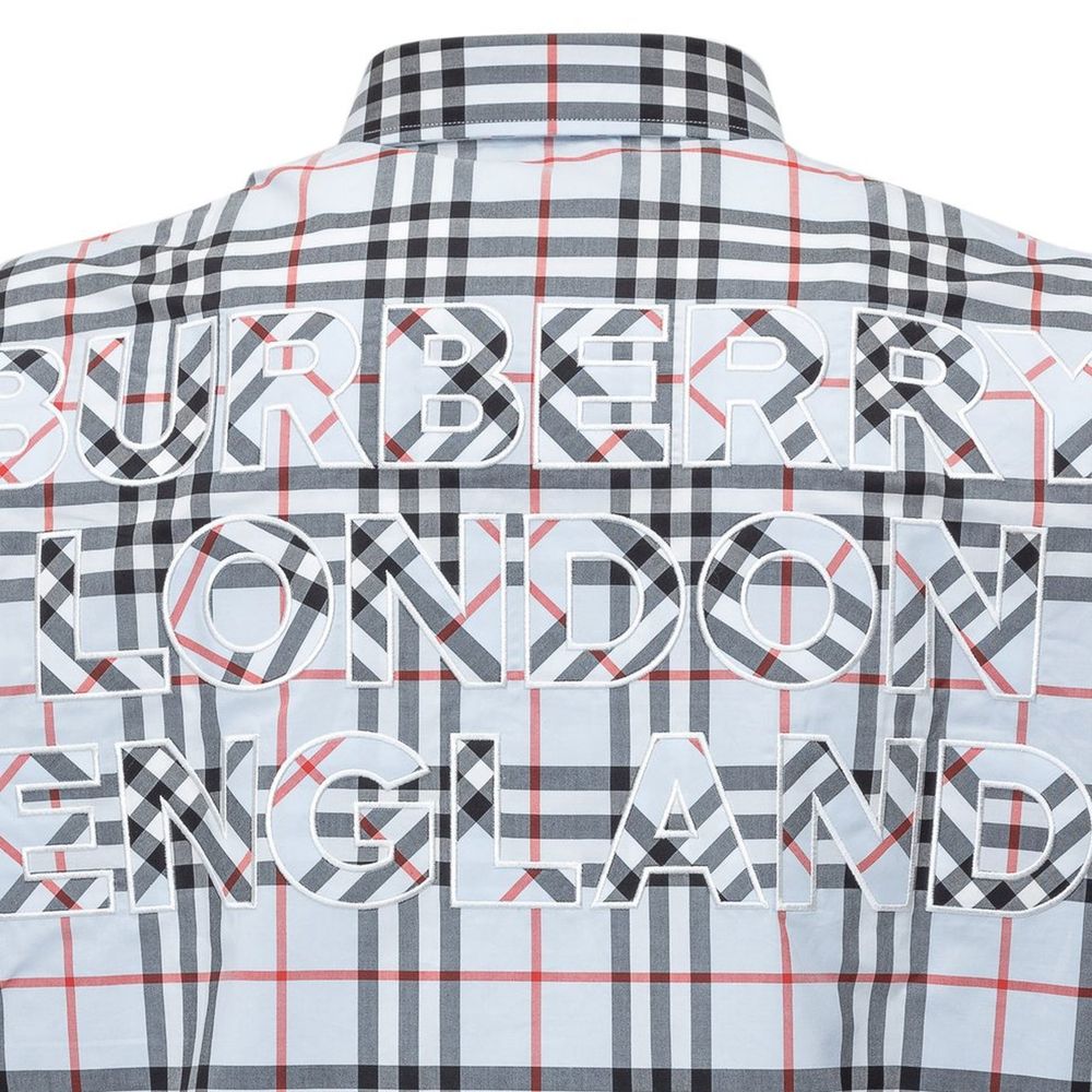 Blue Cotton Dress Shirt