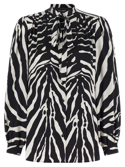 Bicolor Silk Blouse