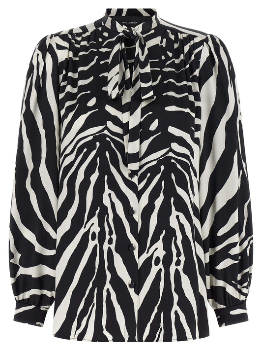 Bicolor Silk Blouse