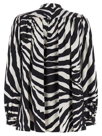 Bicolor Silk Blouse