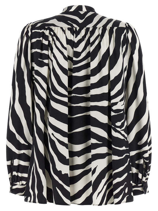 Bicolor Silk Blouse