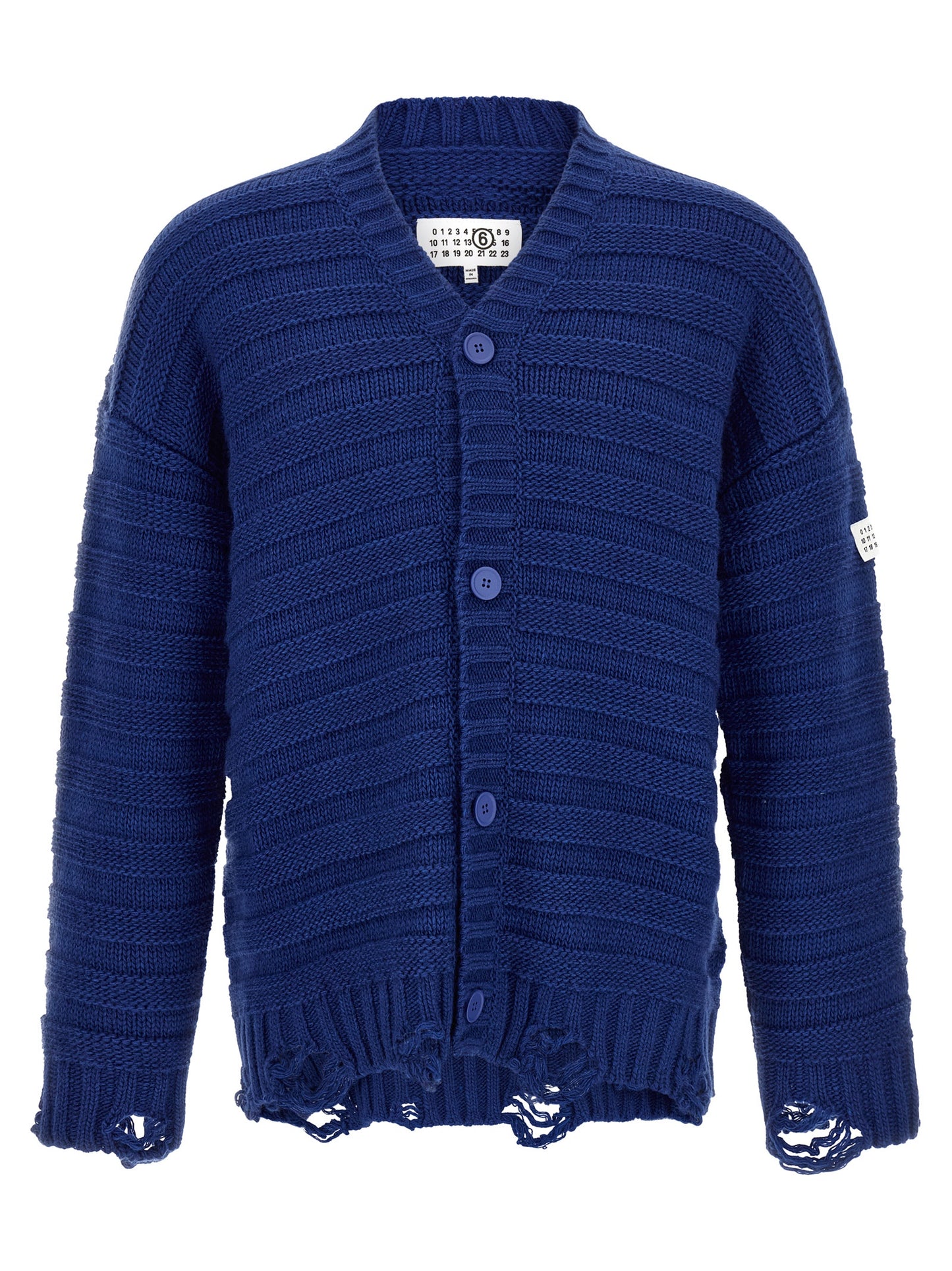 Blue Virgin Wool Cardigan