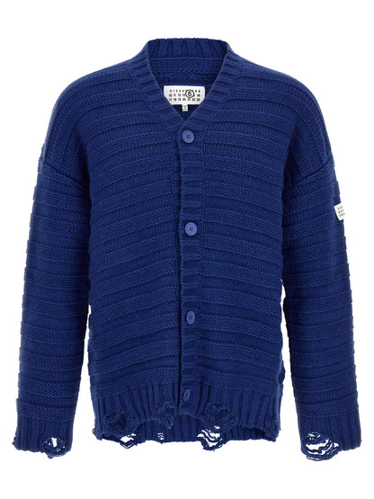 Blue Virgin Wool Cardigan